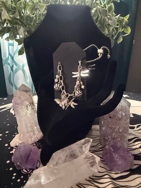 🐞🦋 Silver Charm Bracelet with Dragonfly, Ladybug, Butterfly!